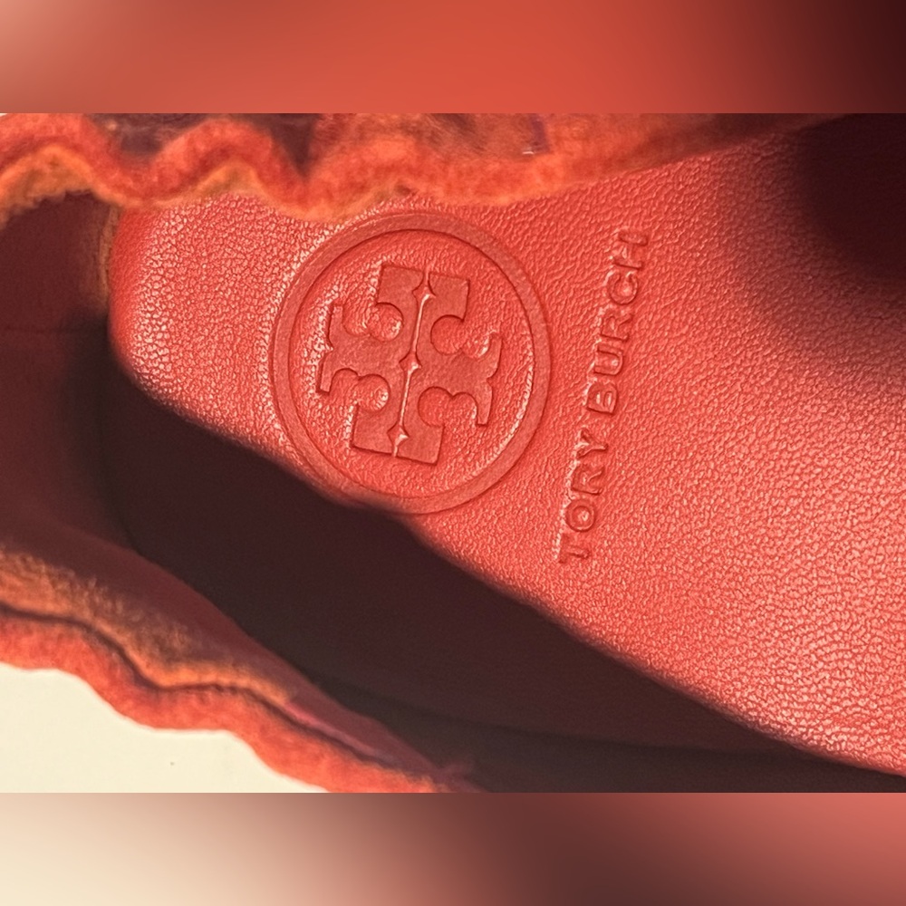 NWOT—TORY BURCH Women's Burnt Orange Suede Ballet Flats, Size 9 - Picture 6 of 10
